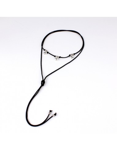 COLLAR CHOKER CON TRIPLE DIJE DE FLOR