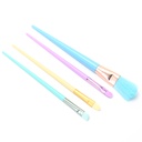 SET BROCHA MAQUILLAJE COLORES PASTEL X5