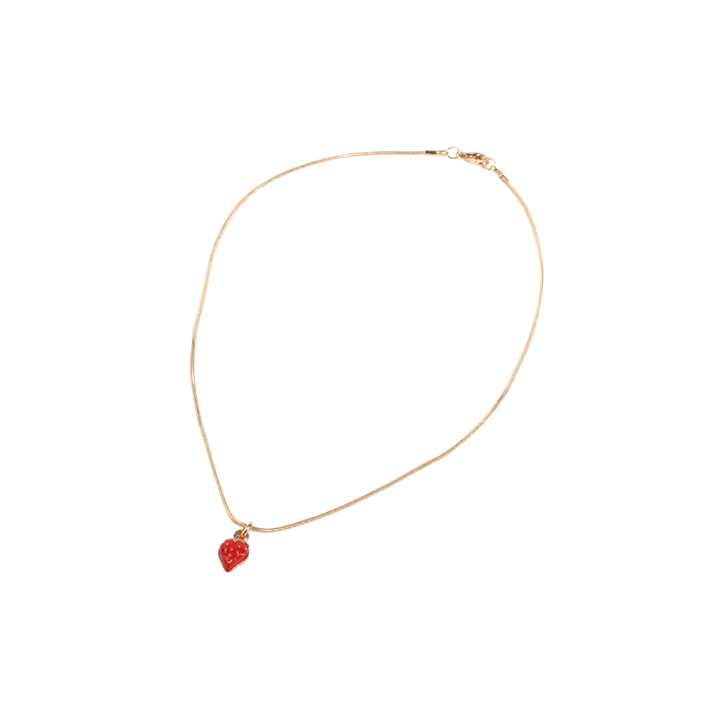 COLLAR DORADO CON DIJE DE FRUTILLA CHICO
