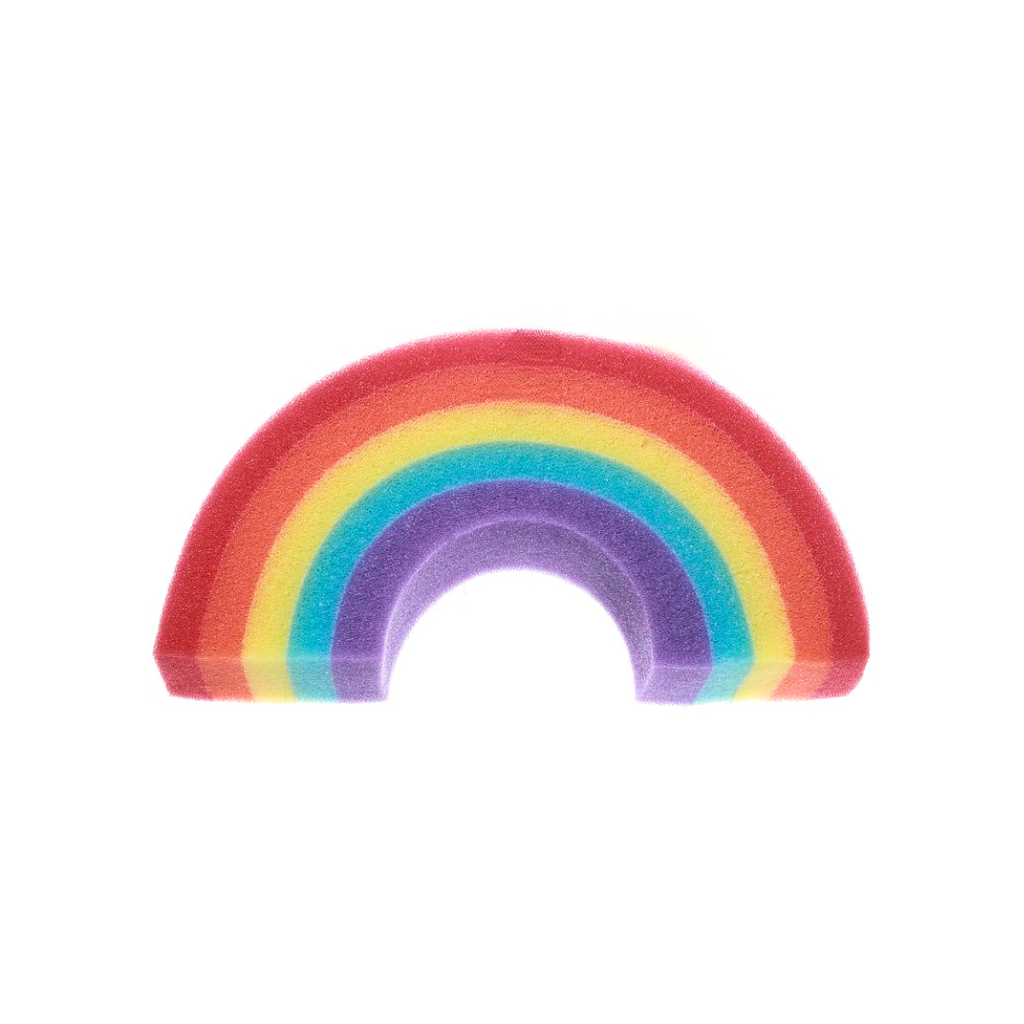 ESPONJA DE BAÑO CON FORMA DE ARCOIRIS