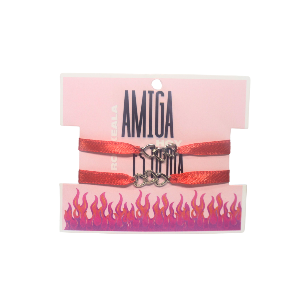 PULSERA LAZO ROJO DIA DEL AMIGO