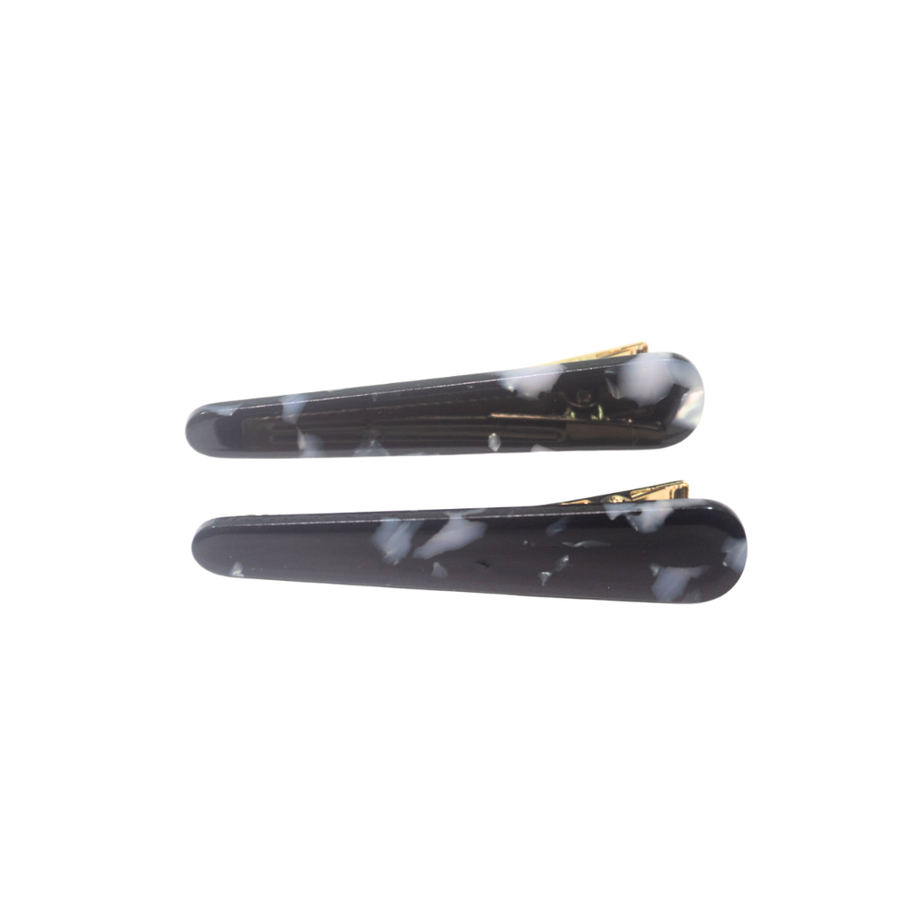 HEBILLA CON PINCELADAS NEGRAS X2