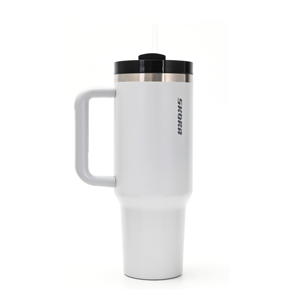 VASO SKORA TERMICO BLANCO CON SORBETE Y STICKERS