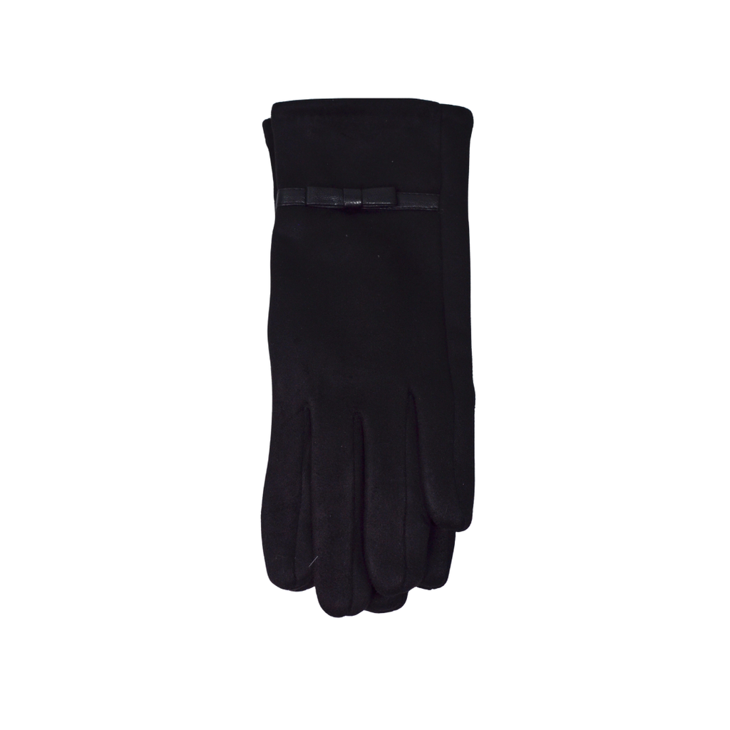 GUANTES DE GAMUZA CON MOÑO