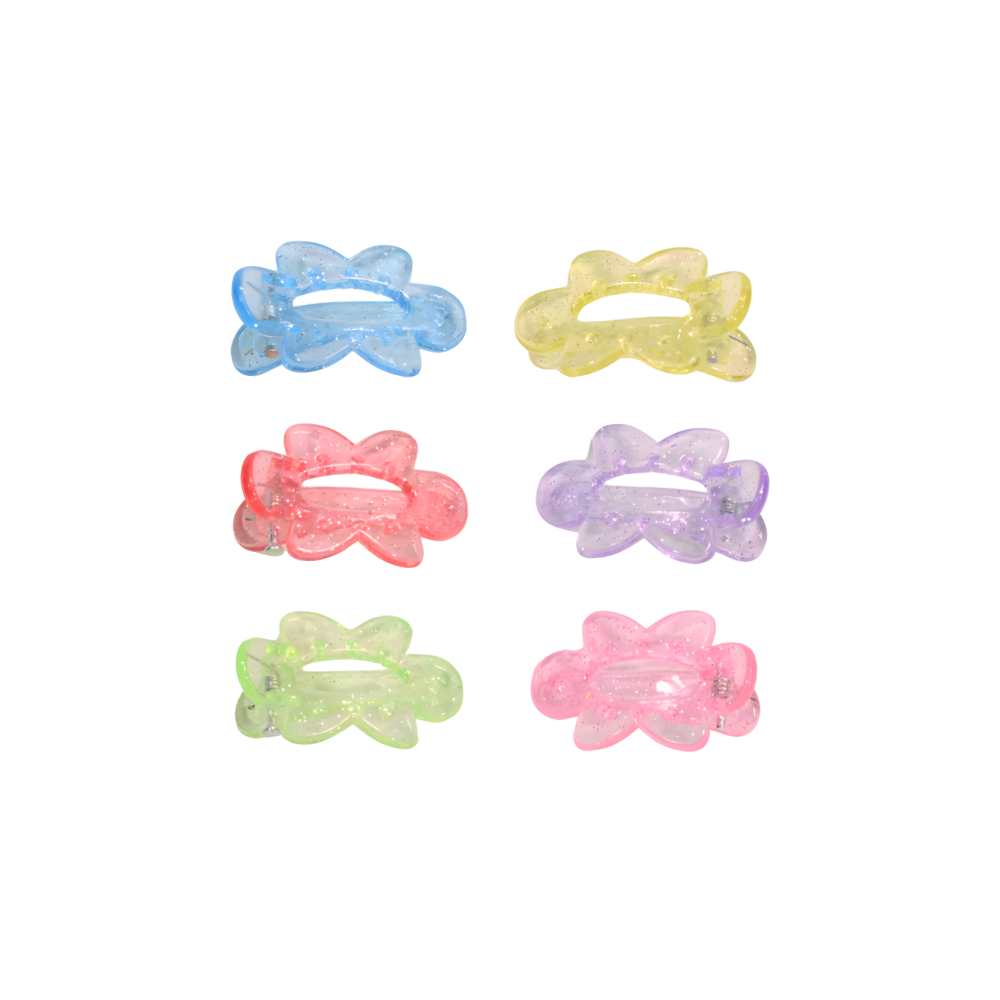 SET BROCHE PINZA COLOR LISO X6