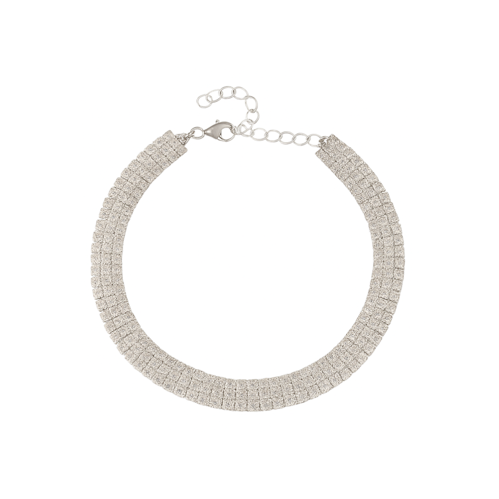 COLLAR CHOKER ANCHO CON STRASS