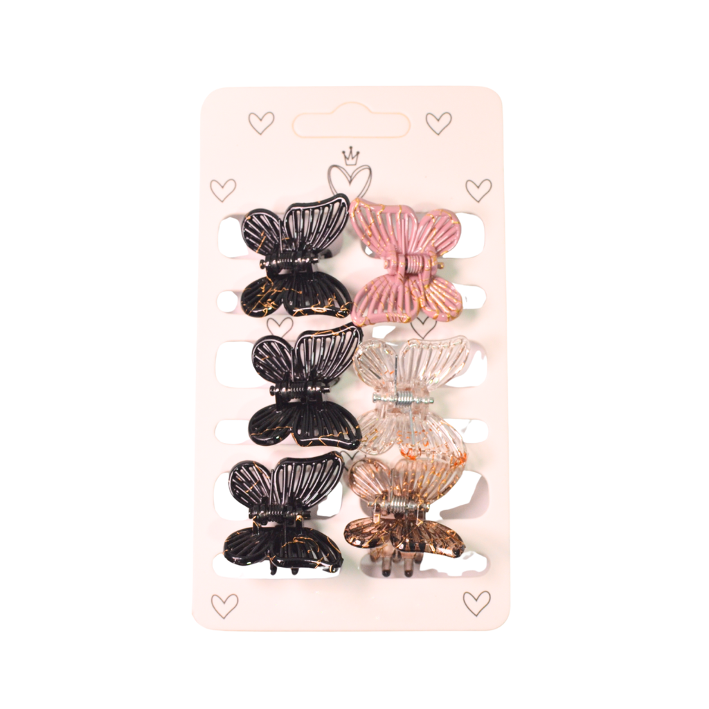SET BROCHE X6 MARIPOSAS