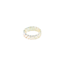ANILLO ACERO BLANCO CON HOJAS