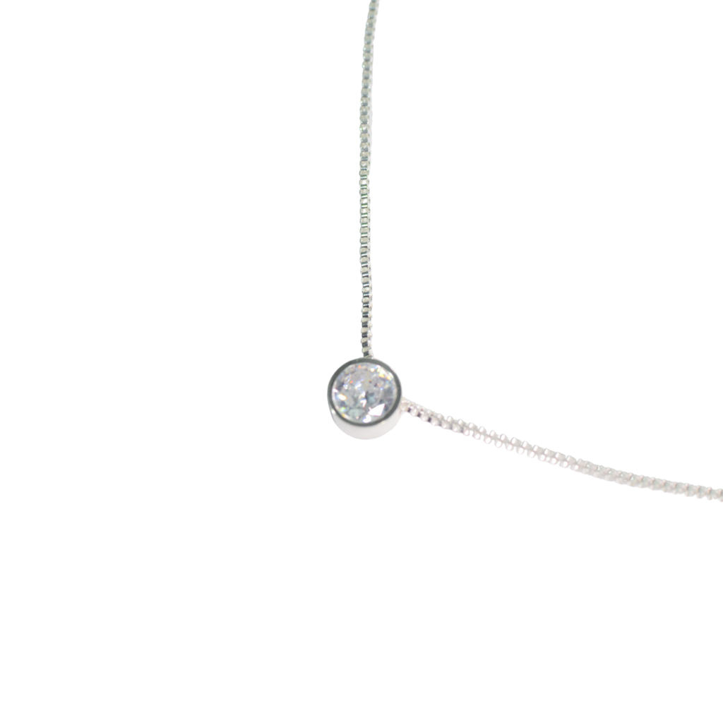 COLLAR ACERO DIJE CON STRASS
