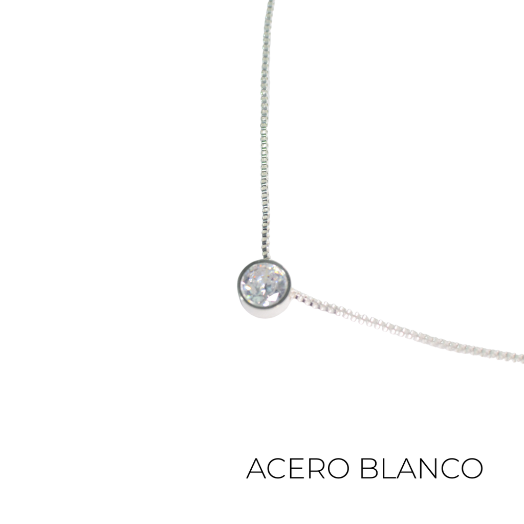 COLLAR ACERO DIJE CON STRASS