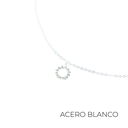 COLLAR ACERO DIJE CIRCULO CON STRASS