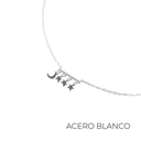COLLAR ACERO DIJE LUNA Y ESTRELLA