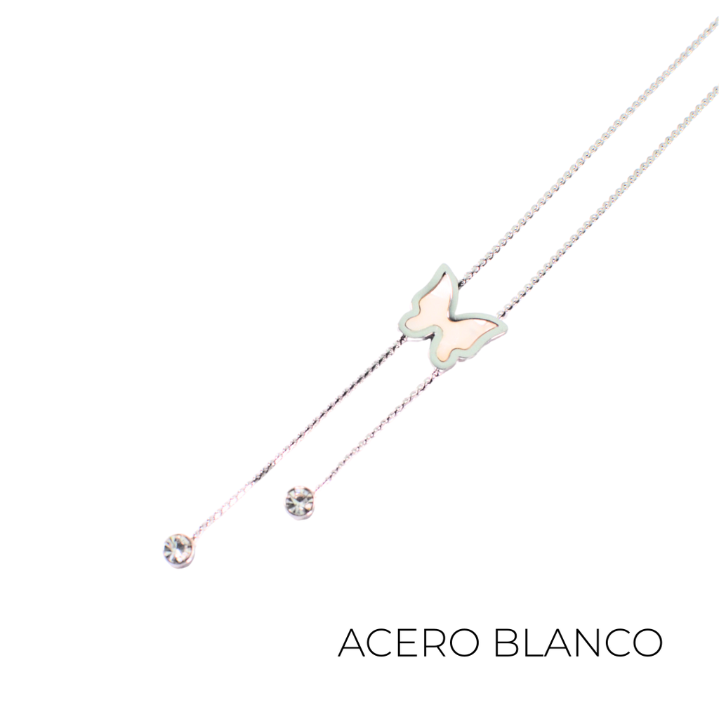COLLAR CORBATERO ACERO MARIPOSA