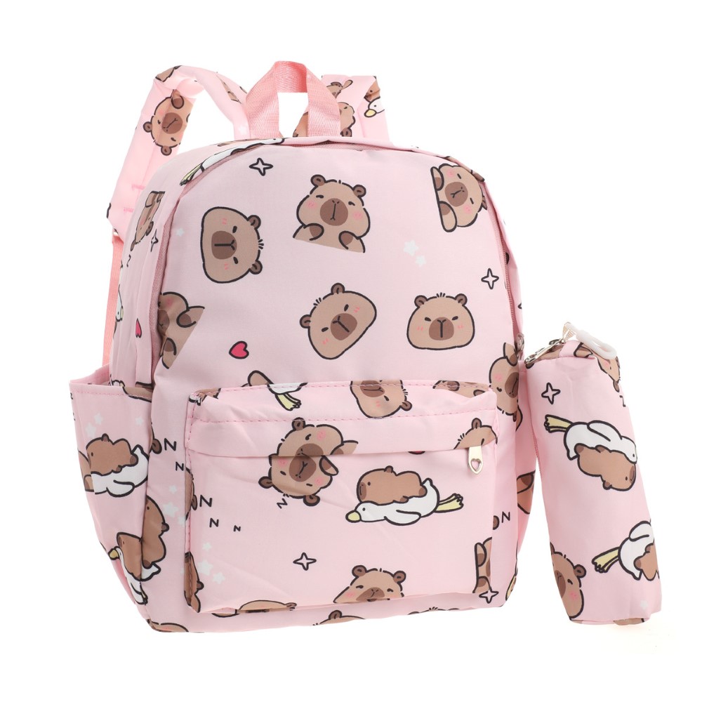 MOCHILA 13" + CARTUCHERA CAPIBARA