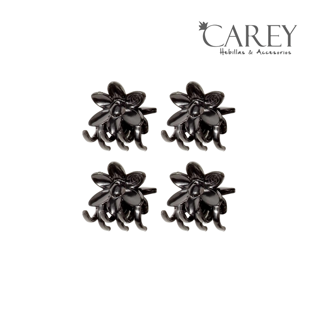 BROCHE PINZA MINI FLOR X4 CAREY