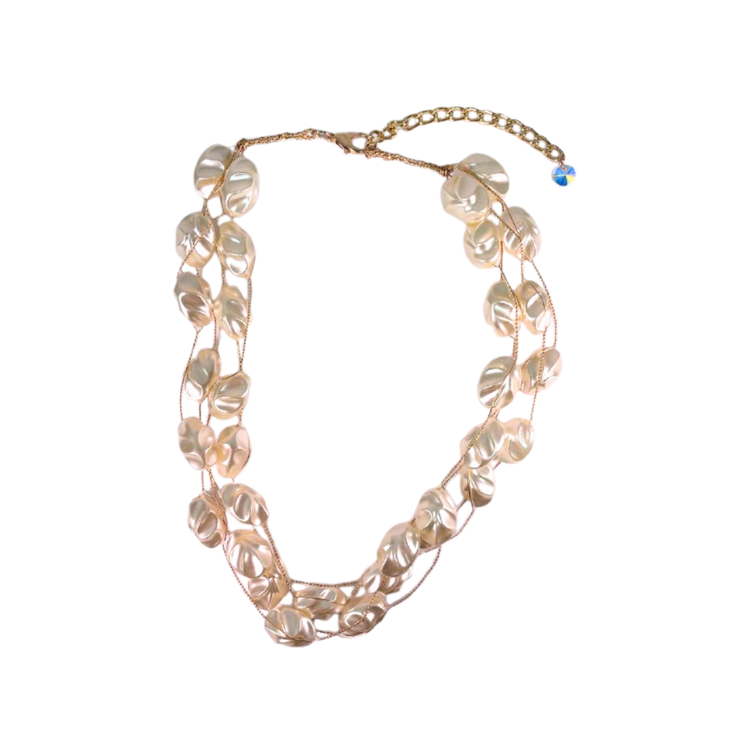 COLLAR DE PIEDRAS CON HILO DE METAL