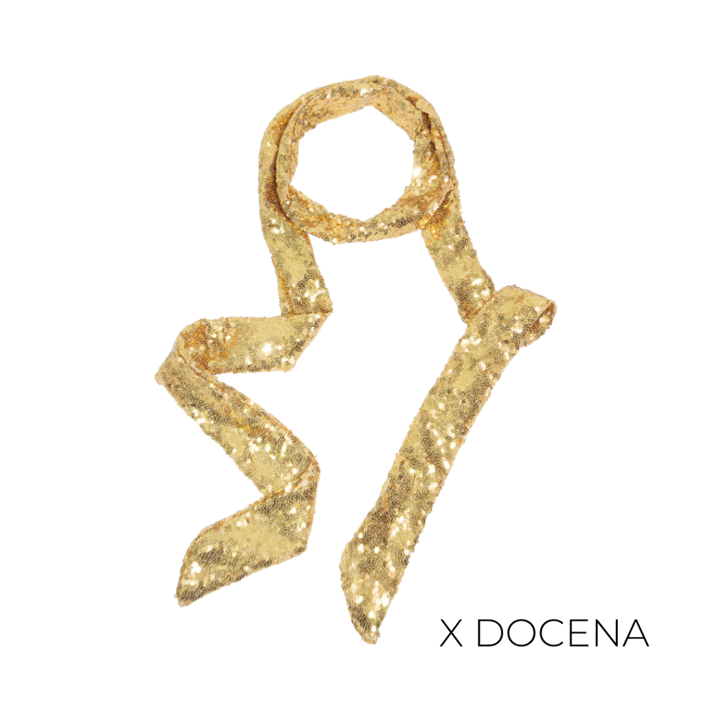 COLLAR CORBATERO FINO DE LENTEJUELAS X12