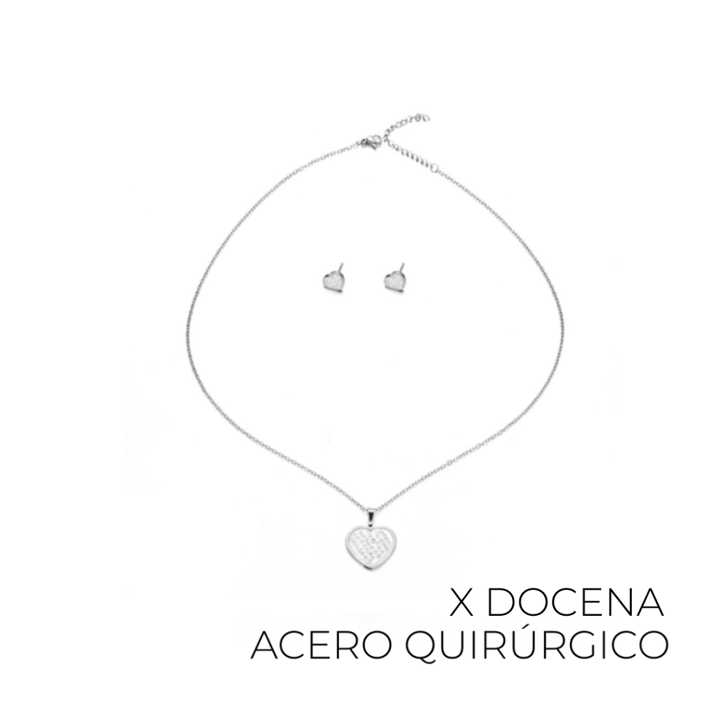 SET COLLAR + AROS ACERO QUIRURGICO X12