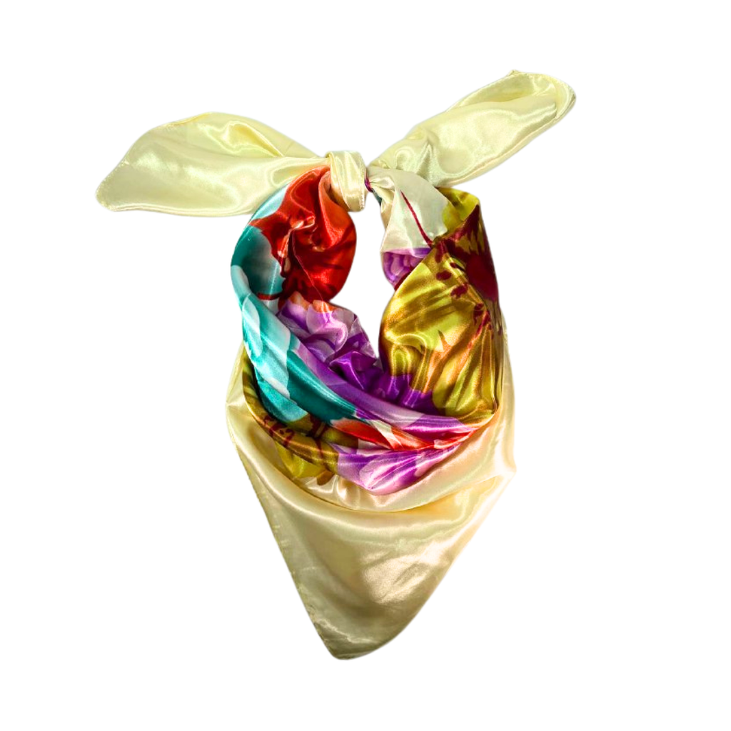 PAÑUELO DE SEDA ESTAMPADO 90X90CM