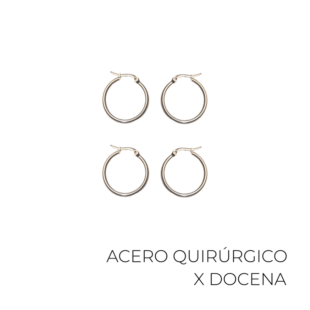 AROS ARGOLLA DE ACERO QUIRURGICO 20MM X12