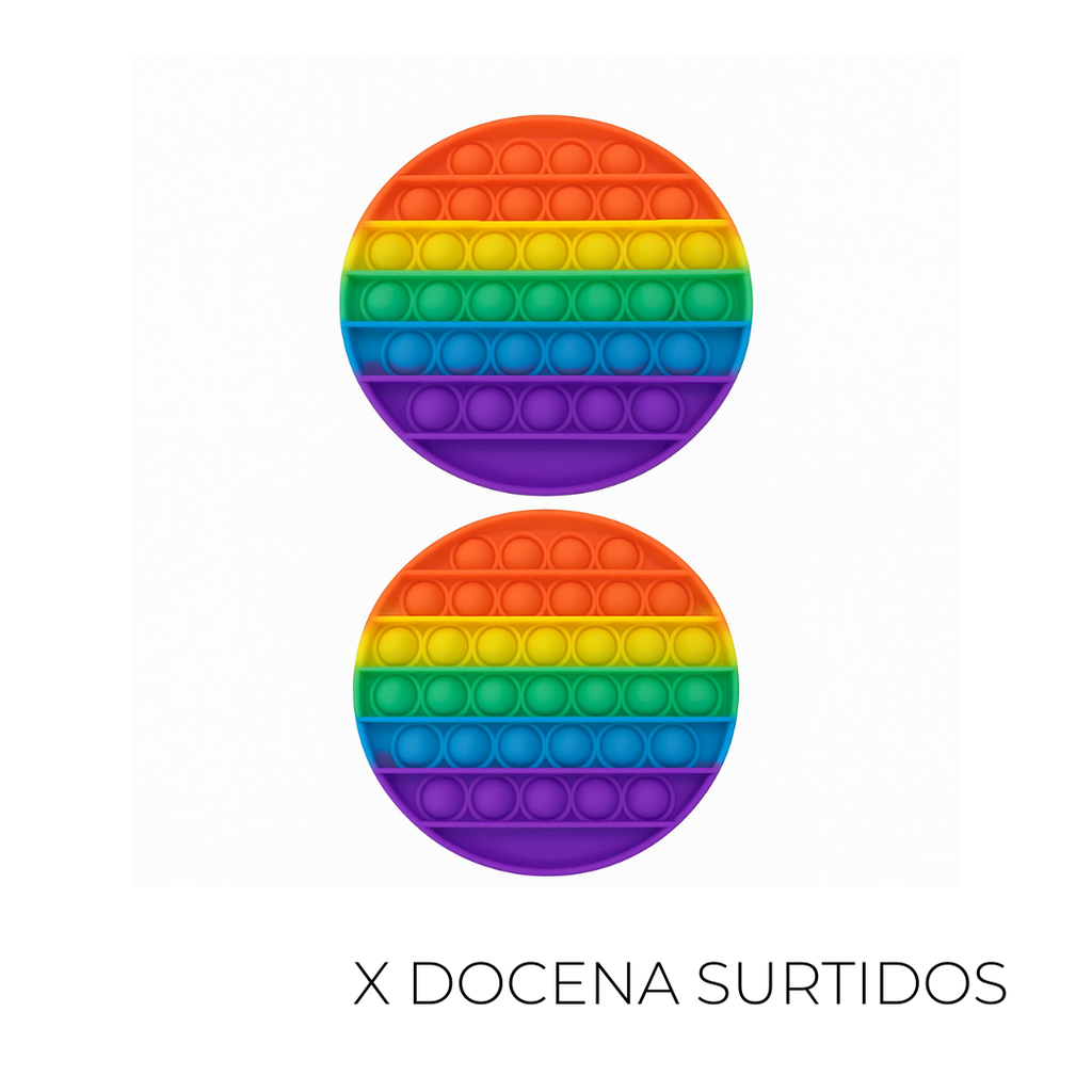 POP IT CIRCULAR MULTICOLOR 12x12CM X12