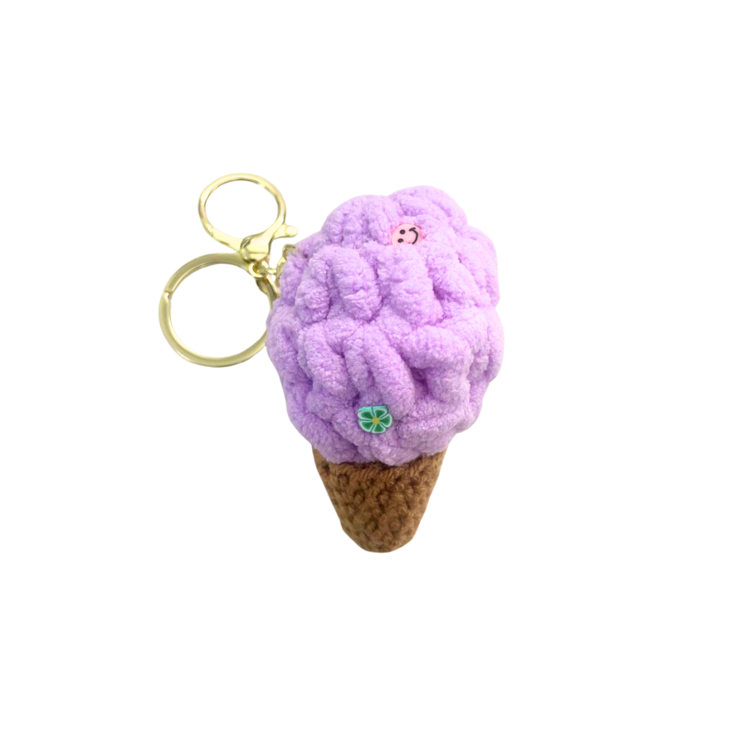 LLAVERO CHARM LANA FORMA HELADO