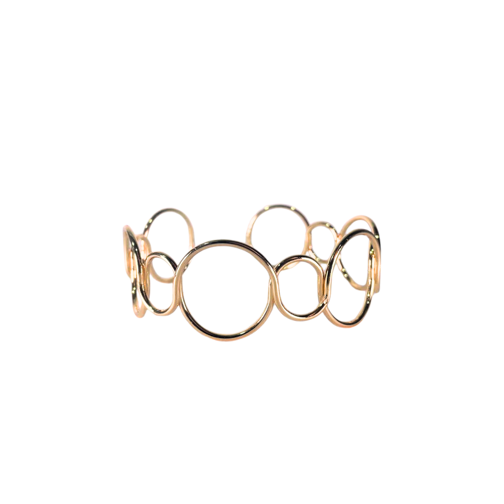 BRAZALETE CADENA CIRCULAR DORADA