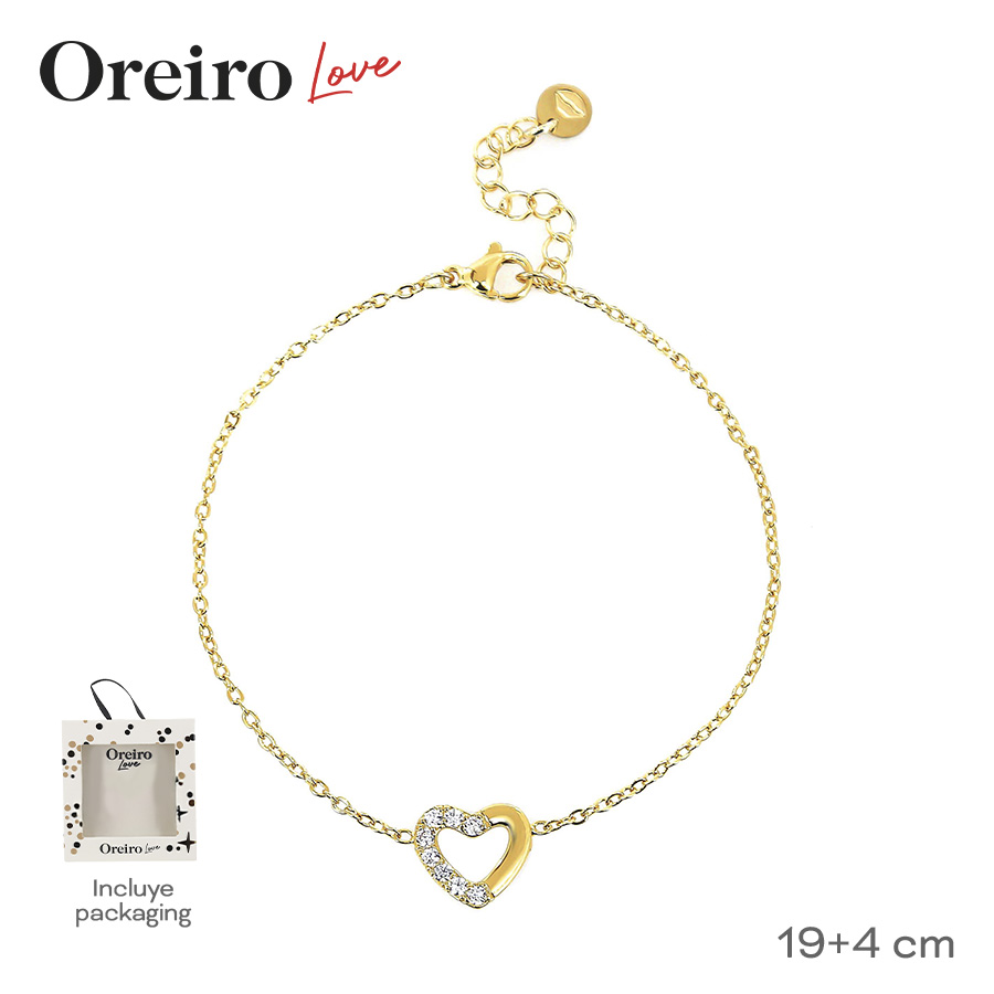 PULSERA HEART OREIRO LOVE + PACKAGING