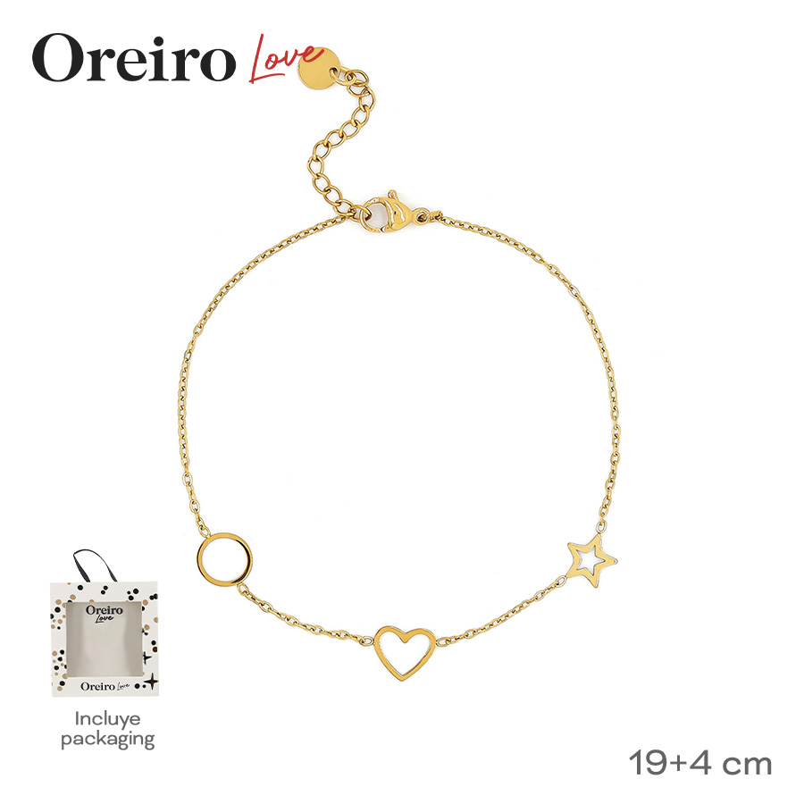 PULSERA HEART OREIRO LOVE + PACKAGING