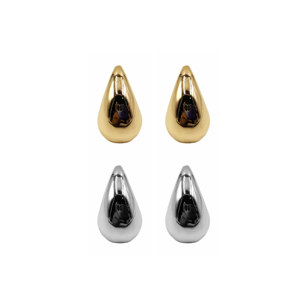 AROS GOTA X2 DORADO Y PLATEADO