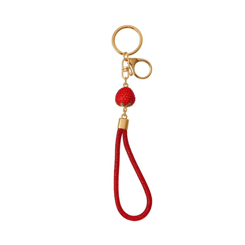 CORREA STRAP PARA CELULAR FRUTILLA STRASS