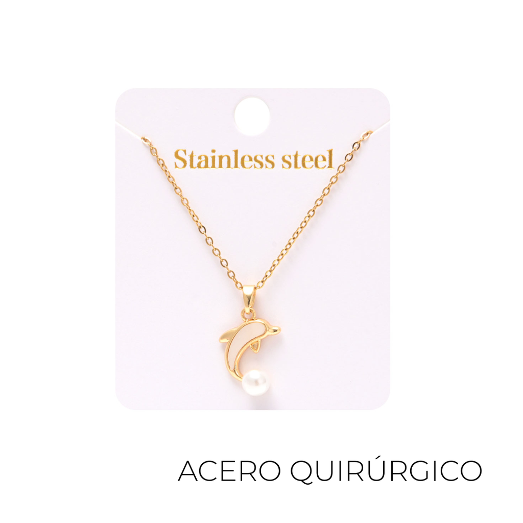 CADENA CON DIJE DELFIN ACERO QUIRURGICO