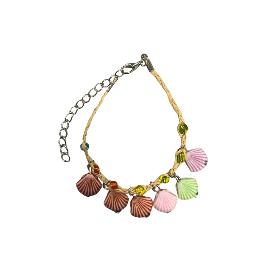PULSERA CON OSTRAS DE COLORES
