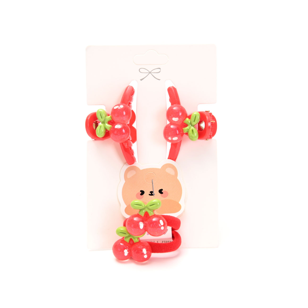 SET DE BROCHE PINZA X2 + COLERO CHERRY