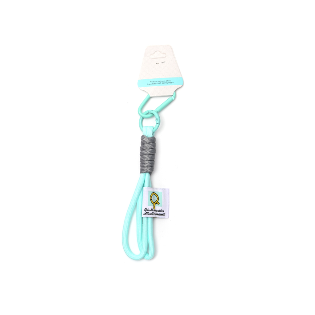 LLAVERO CHARM CUERDA TIRA BICOLOR