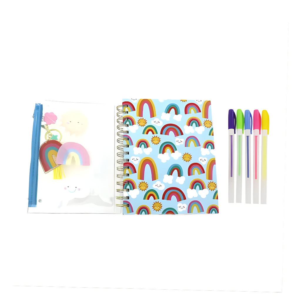 SET CUADERNO + BIROMES TRENDY