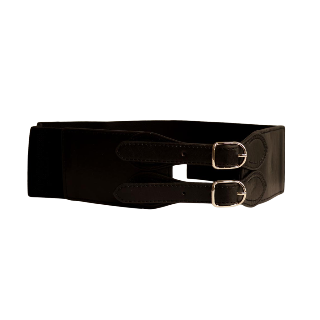 CINTO FAJA ANCHA ELASTICO DOBLE HEBILLA