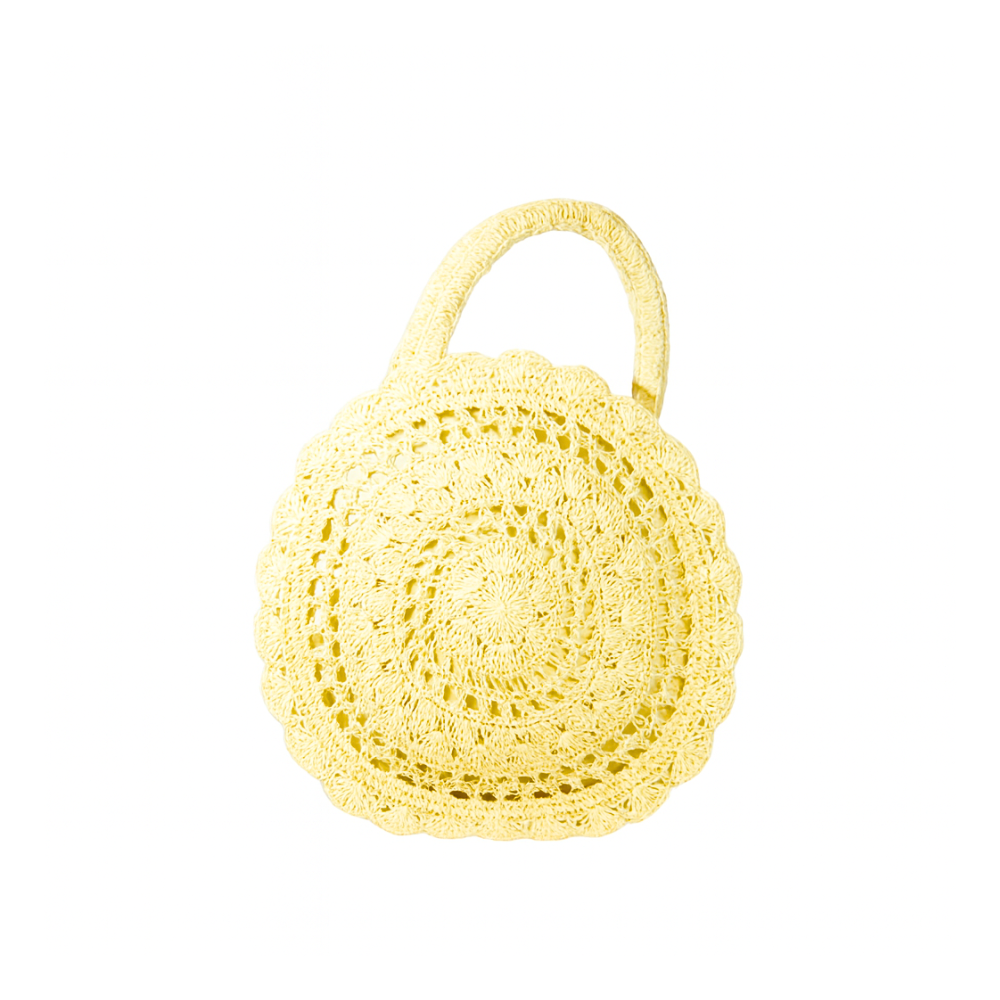 CARTERA CIRCULAR TEJIDA RAFIA