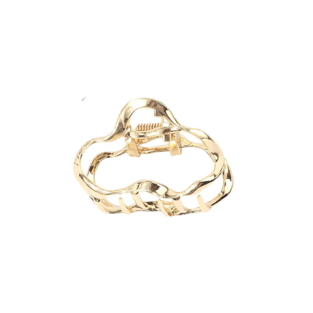 BROCHE PINZA METALIZADA ABSTRACTA