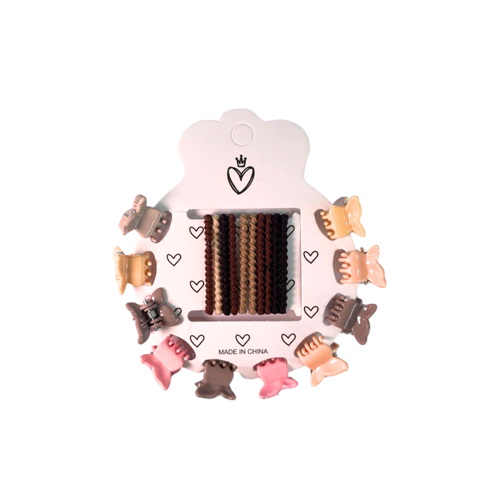 SET DE PELO COLOR NUDE MARIPOSA