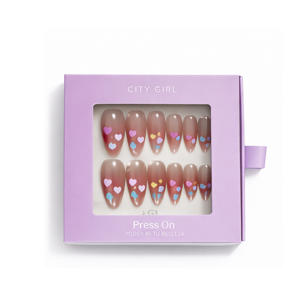 UÑAS PRESS ON ALEMNDRA CORAZON