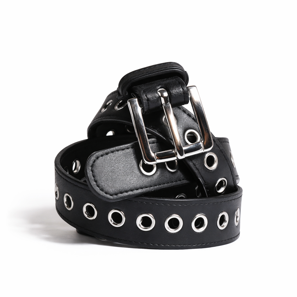 CINTO NEGRO FINO CON APLIQUES