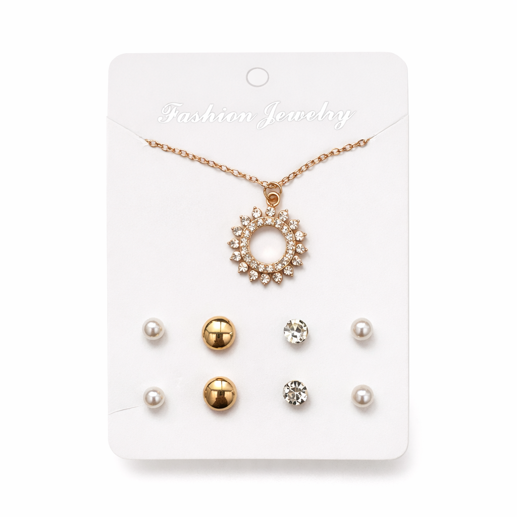 SET COLLAR + AROS DIJE STRASS