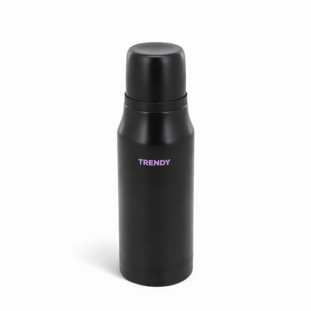 TERMO COLOR LISO CON VASO TRENDY