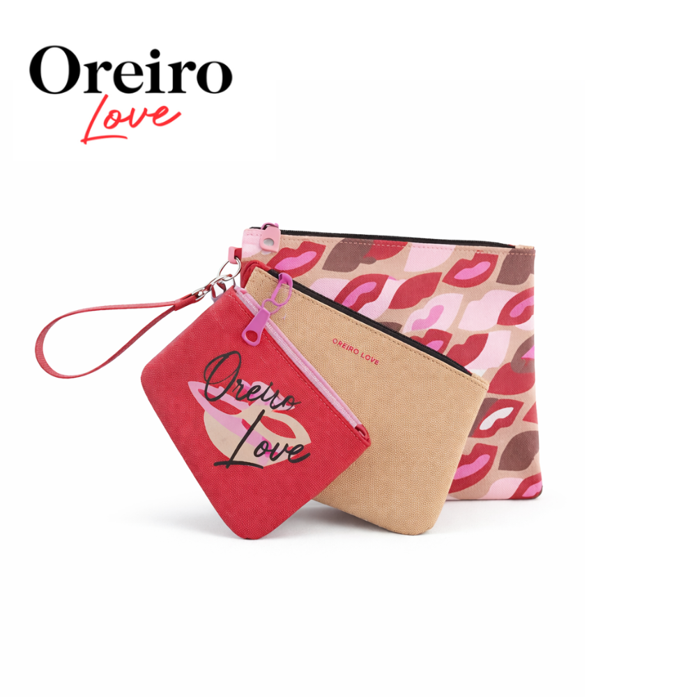 SET PORTA COSMETICO X3 OREIRO LOVE