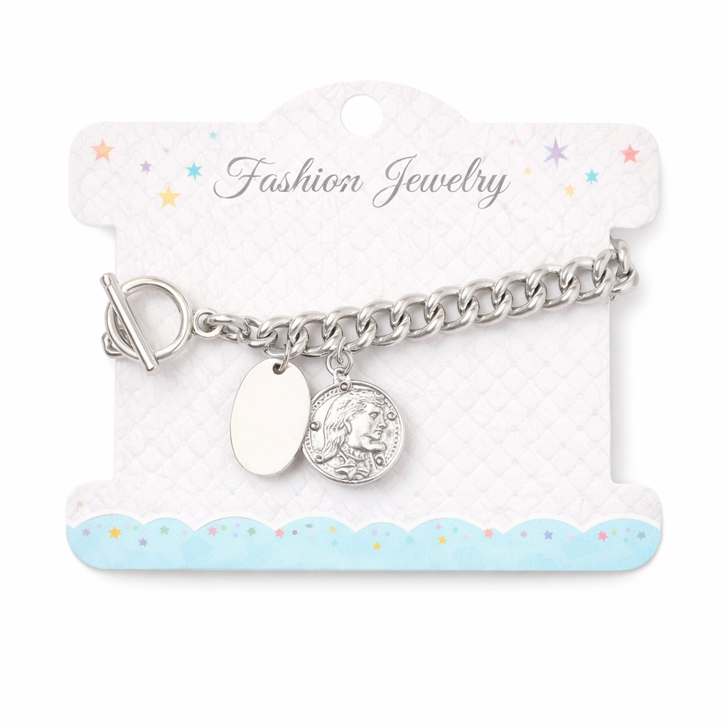 PULSERA CADENA CON DIJE CHARM