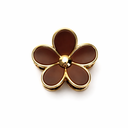 BROCHE PINZA FLOR COLOR LISO