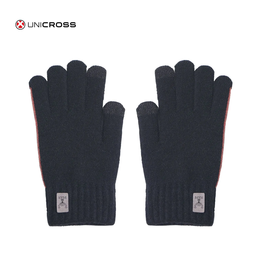 GUANTES LANA COLOR LISO APLIQUE UNICROSS