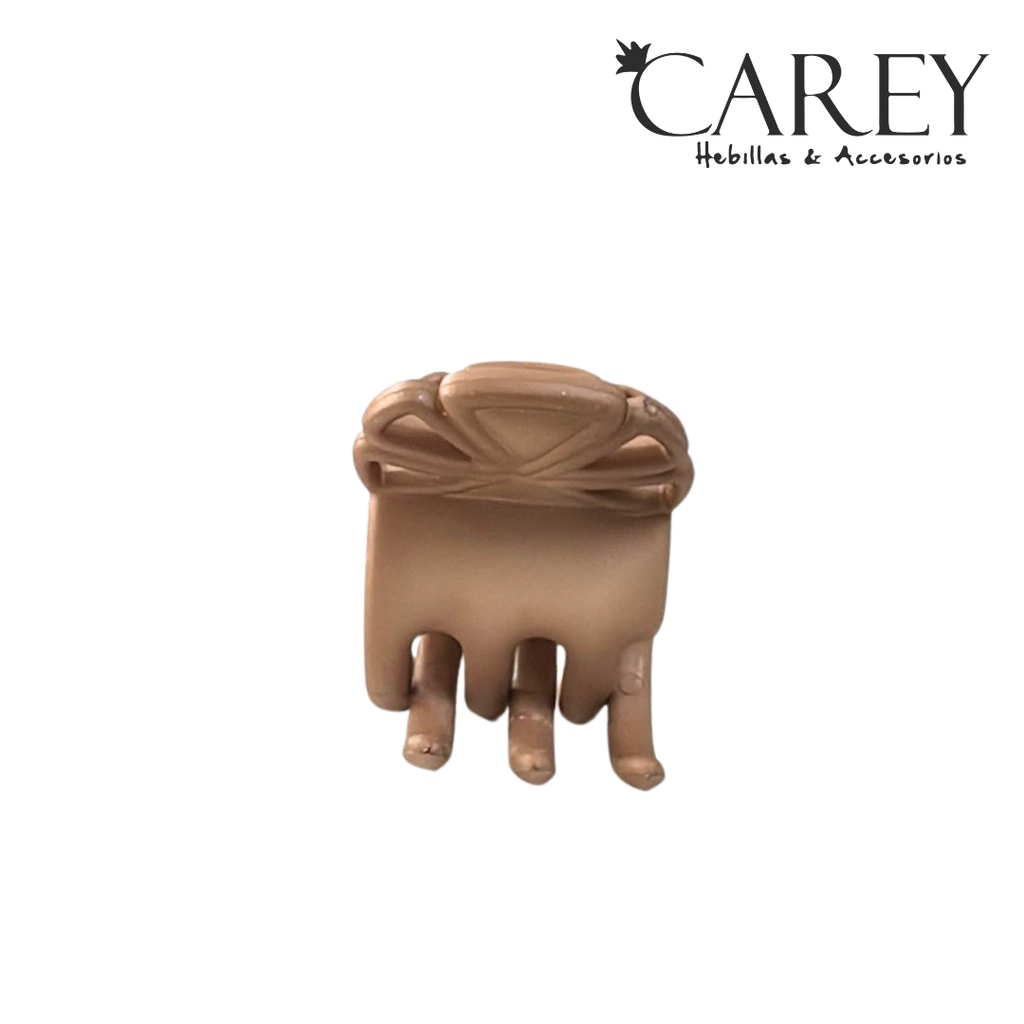 BROCHE PINZA MEDIANA 3 DIENTES OPACA CAREY