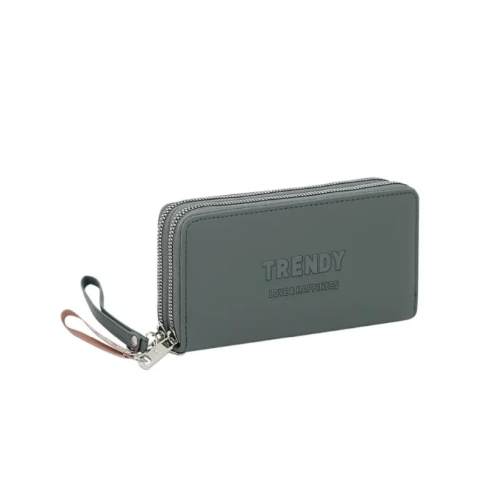 BILLETERA FICHERO DOBLE CIERRE TRENDY
